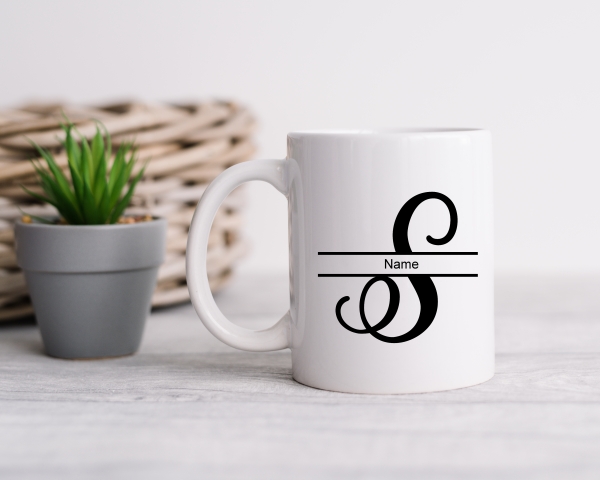 Letter S Monogram Mug